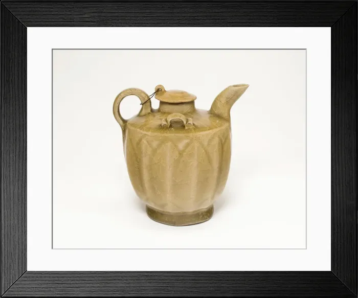 Framed Print : Covered Ewer with Upright Lotus Petals, Song dynasty (960-1279). Creator: Unknown Framed Print : Covered Ewer with Upright Lotus Petals, Song dynasty (960-1279). Creator: Unknown