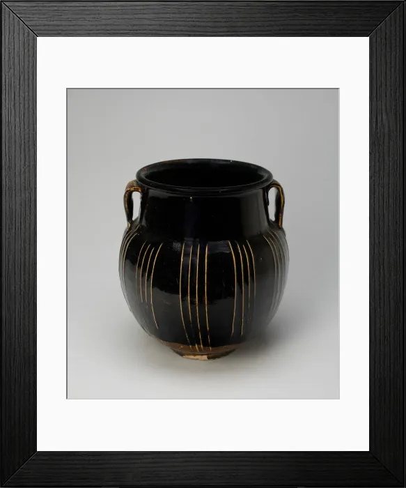 Framed Print : Ovoid Jar with Vertical Ribs and Two-Loop Handles, Northern Song or Jin dynasty Framed Print : Ovoid Jar with Vertical Ribs and Two-Loop Handles, Northern Song or Jin dynasty