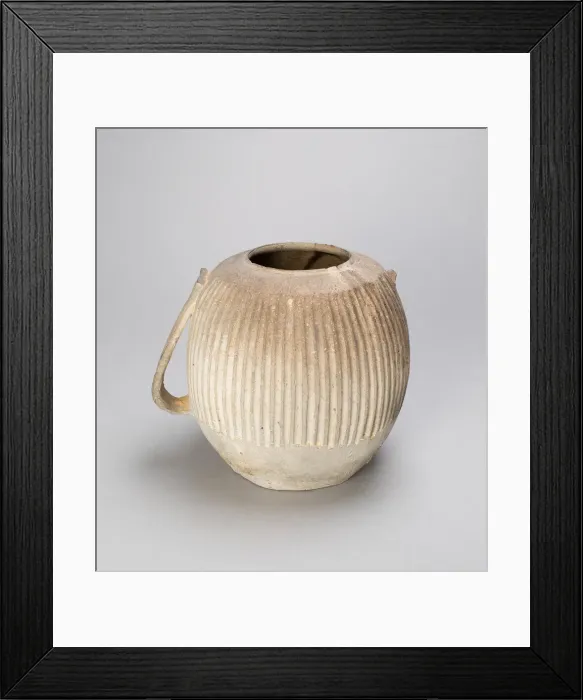 Framed Print : Ovoid Jar with Handle, Warring States period (480-221 B. C. ), c. 4th century B. C Framed Print : Ovoid Jar with Handle, Warring States period (480-221 B. C. ), c. 4th century B. C