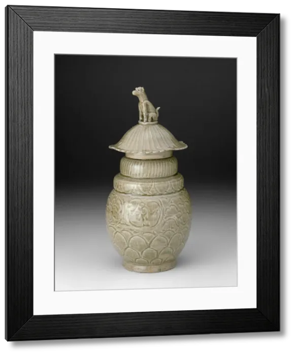Framed Print : Covered Jar with a Seated Dog, Northern Song dynasty (960-1127) Framed Print : Covered Jar with a Seated Dog, Northern Song dynasty (960-1127)