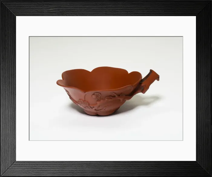Framed Print : Cup in the Shape of a Plum Flower with Branch-Shaped Handle, Ming dynasty (1368-1644) Framed Print : Cup in the Shape of a Plum Flower with Branch-Shaped Handle, Ming dynasty (1368-1644)