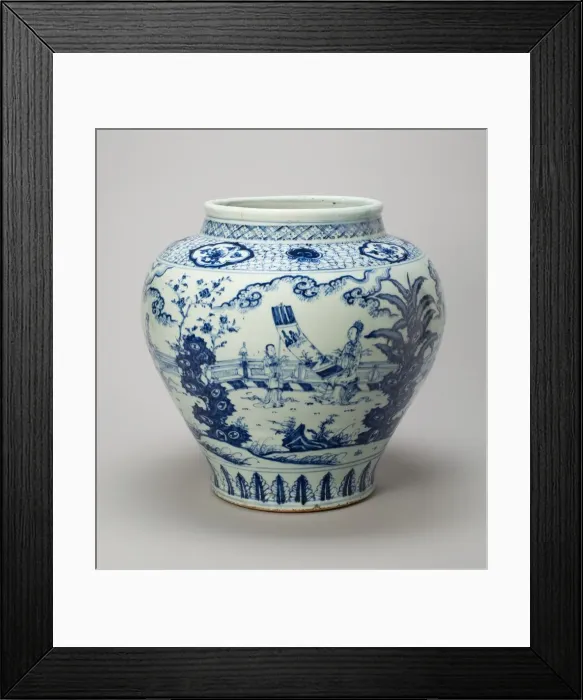 Framed Print : Jar with the Four Accomplishments: Painting, Calligraphy, Music, Strategy, Ming dynasty Framed Print : Jar with the Four Accomplishments: Painting, Calligraphy, Music, Strategy, Ming dynasty