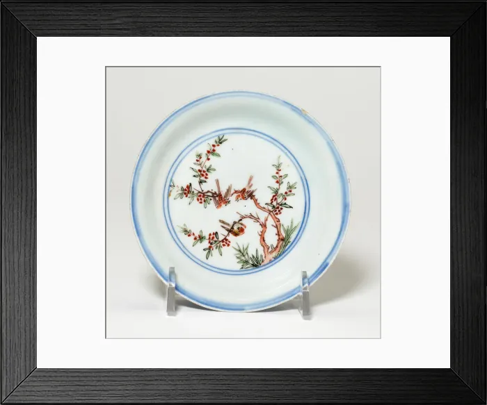 Framed Print : Dish with Birds on Flower Branches, Ming dynasty (1368-1644) Framed Print : Dish with Birds on Flower Branches, Ming dynasty (1368-1644)