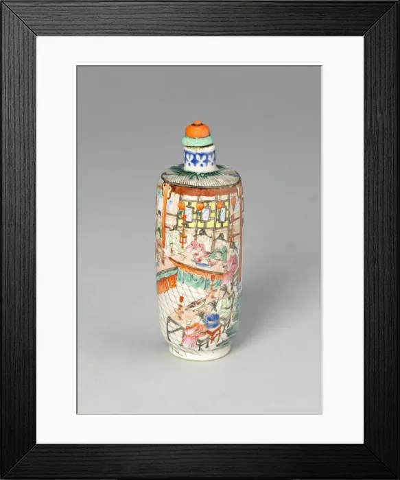 Framed Print : Snuff Bottle with a Scene from the Dream of the Red... Qing dynasty Framed Print : Snuff Bottle with a Scene from the Dream of the Red... Qing dynasty