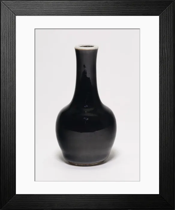 Framed Print : Miniature Bottle-Shaped Vase, Qing dynasty (1644-1911) or later. Creator: Unknown Framed Print : Miniature Bottle-Shaped Vase, Qing dynasty (1644-1911) or later. Creator: Unknown