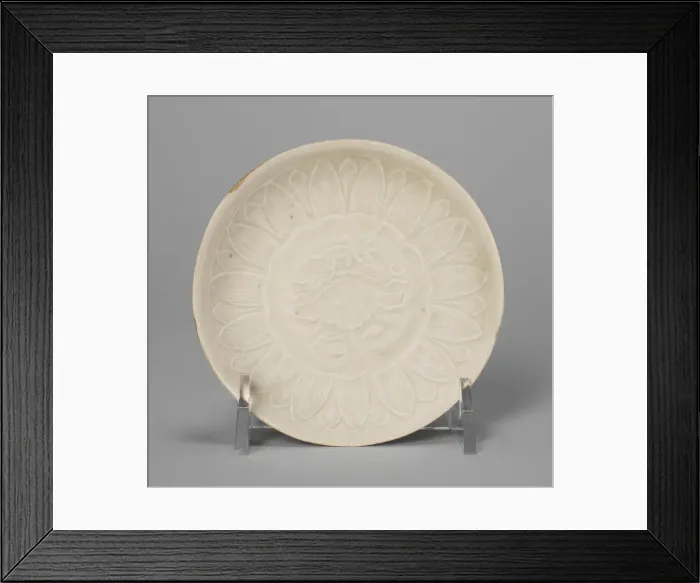 Framed Print : Dish with Lotus Flower and Petals, Song dynasty (960-1279). Creator: Unknown Framed Print : Dish with Lotus Flower and Petals, Song dynasty (960-1279). Creator: Unknown
