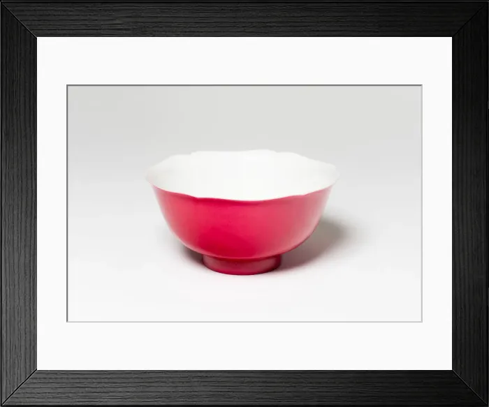 Framed Print : Bowl with Foliate Rim, Qing dynasty (1644-1911), late 18th / 19th century. Creator: Unknown Framed Print : Bowl with Foliate Rim, Qing dynasty (1644-1911), late 18th / 19th century. Creator: Unknown