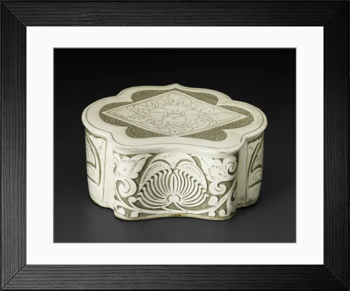 Framed Print : Cloud-Shaped Pillow with Peony Scroll, Northern Song dynasty (960-1127) Framed Print : Cloud-Shaped Pillow with Peony Scroll, Northern Song dynasty (960-1127)