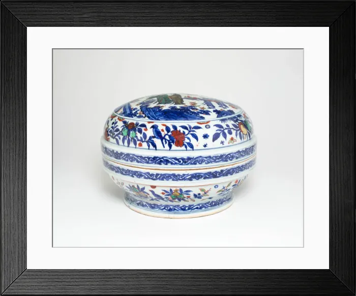Framed Print : Covered Box with Scholars in a Garden Encricled by... Ming dynasty, probably Wanli Framed Print : Covered Box with Scholars in a Garden Encricled by... Ming dynasty, probably Wanli