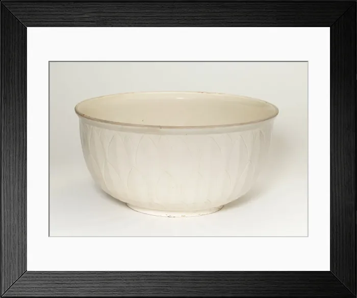 Framed Print : Large Bowl with Lotus Scrolls (int. ) and Overlapping Petals Framed Print : Large Bowl with Lotus Scrolls (int. ) and Overlapping Petals