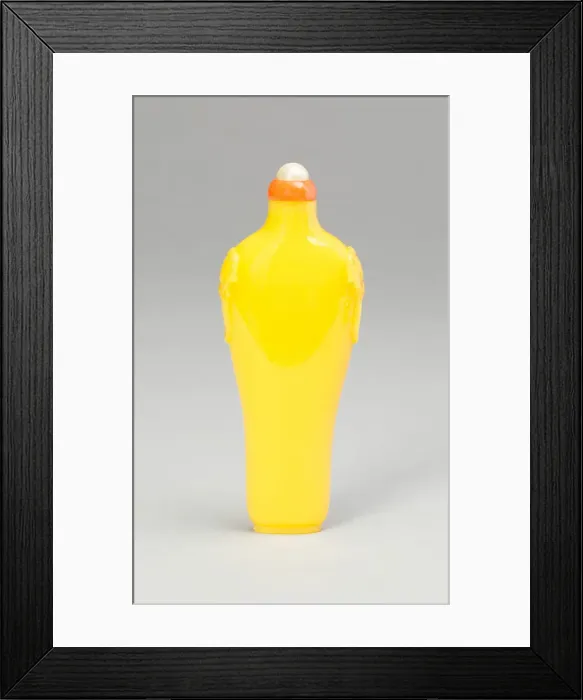 Framed Print : Snuff Bottle with Mock Lion Mask Handles, Qing dynasty (1644-1911), 1730-1790 Framed Print : Snuff Bottle with Mock Lion Mask Handles, Qing dynasty (1644-1911), 1730-1790