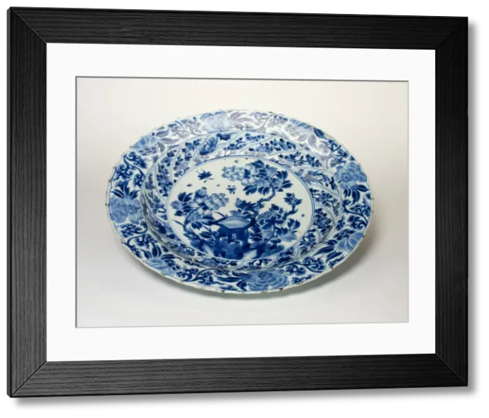 Framed Print : Deep Dish with Peony, Pine Branches, Plum Blossoms, Chrysanthemum Framed Print : Deep Dish with Peony, Pine Branches, Plum Blossoms, Chrysanthemum