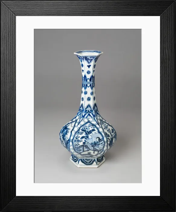 Framed Print : Vase with Figures, Landscape, and Auspicious Symbols, Qing dynasty Framed Print : Vase with Figures, Landscape, and Auspicious Symbols, Qing dynasty