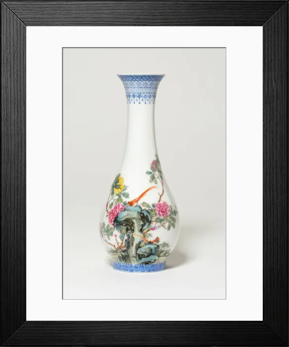 Framed Print : Famille-Rose Vase, first half of 20th century. Creator: Unknown Framed Print : Famille-Rose Vase, first half of 20th century. Creator: Unknown