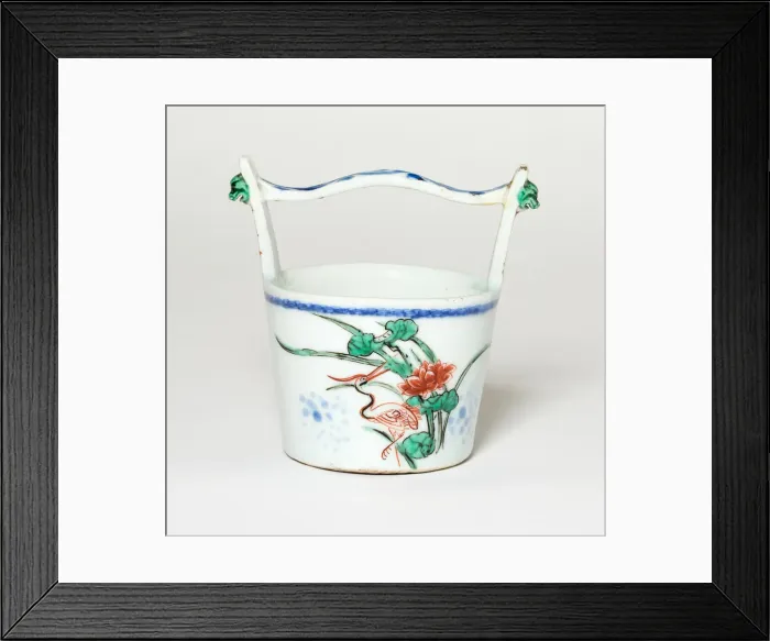 Framed Print : Miniature Water Bucket with Birds by Lotus Flowers, Ming dynasty Framed Print : Miniature Water Bucket with Birds by Lotus Flowers, Ming dynasty