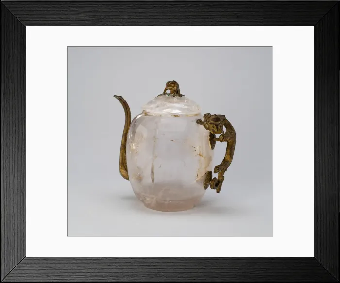 Framed Print : Covered Ewer with Lizard-Shaped Handle, Qing dynasty (1644-1911), 18th century Framed Print : Covered Ewer with Lizard-Shaped Handle, Qing dynasty (1644-1911), 18th century
