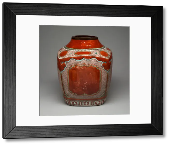 Framed Print : Rectangular Vessel with Truncated Neck, Ming dynasty (1368-1644), 16th century Framed Print : Rectangular Vessel with Truncated Neck, Ming dynasty (1368-1644), 16th century