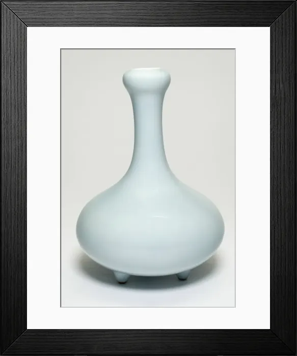 Framed Print : Globular Vase with Tall Neck, Qing dynasty (1644-1911), Qianlong reign mark and period Framed Print : Globular Vase with Tall Neck, Qing dynasty (1644-1911), Qianlong reign mark and period