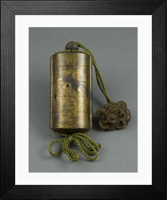 Framed Print : Inro Case Depicting the Seven Sages of the Bamboo Grove, 18th century. Creator: Chikanao Framed Print : Inro Case Depicting the Seven Sages of the Bamboo Grove, 18th century. Creator: Chikanao