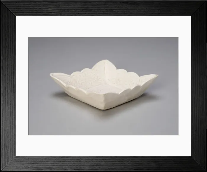 Framed Print : Foliate Square Dish, Liao dynasty (907-1124), late 10th century. Creator: Unknown Framed Print : Foliate Square Dish, Liao dynasty (907-1124), late 10th century. Creator: Unknown