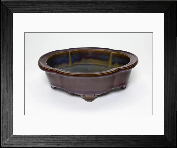 Framed Print : Lobed Basin for Flowerpot with Four Cloud-Shaped Feet, Yuan (1271-1368) / Ming dynasty, 14th cent. Creator: Unknown Framed Print : Lobed Basin for Flowerpot with Four Cloud-Shaped Feet, Yuan (1271-1368) / Ming dynasty, 14th cent. Creator: Unknown
