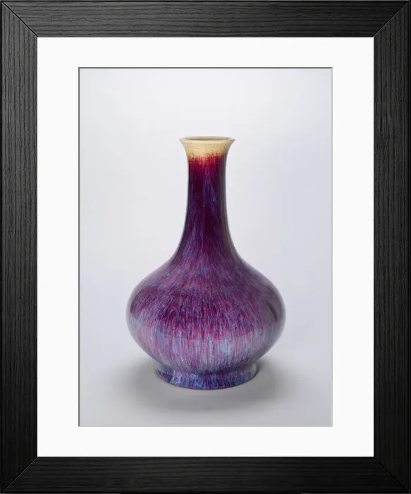 Framed Print : Bottle-Shaped Vase, Qing dynasty (1644-1911), c. 18th century. Creator: Unknown Framed Print : Bottle-Shaped Vase, Qing dynasty (1644-1911), c. 18th century. Creator: Unknown