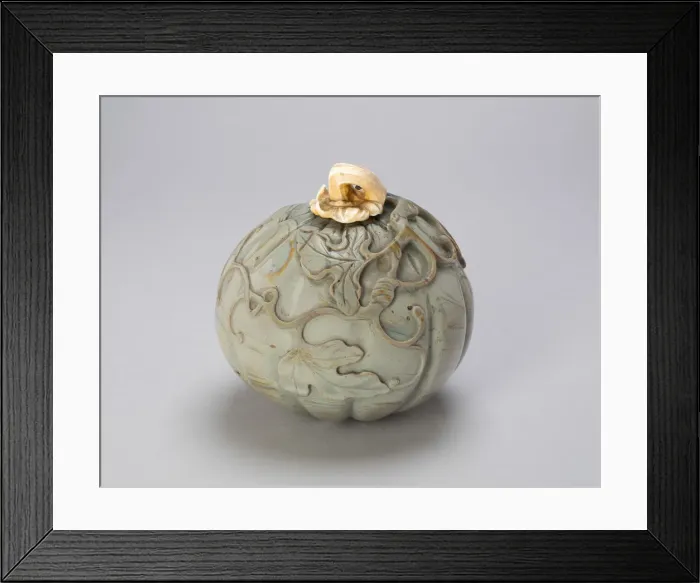 Framed Print : Melon-Shaped Water Pot, Qing dynasty (1644-1911), 18th century. Creator: Unknown Framed Print : Melon-Shaped Water Pot, Qing dynasty (1644-1911), 18th century. Creator: Unknown