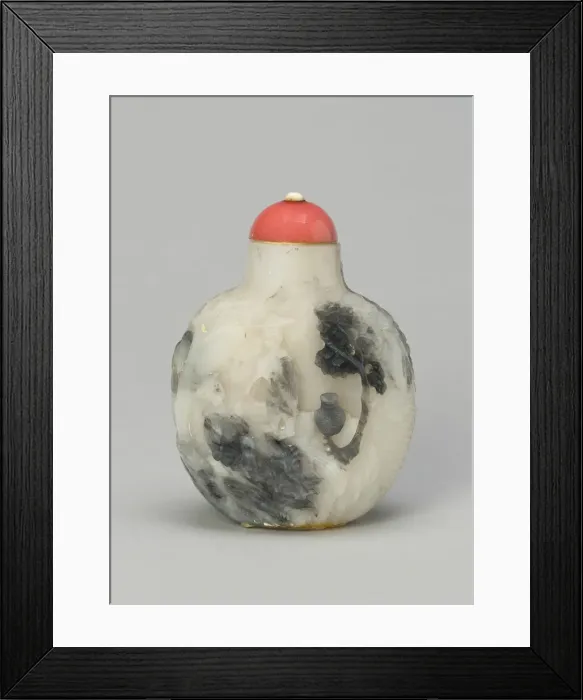 Framed Print : Snuff Bottle with Fishermen, Qing dynasty (1644-1911), 1740-1800. Creator: Unknown Framed Print : Snuff Bottle with Fishermen, Qing dynasty (1644-1911), 1740-1800. Creator: Unknown