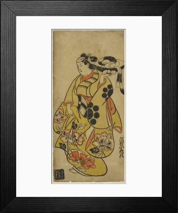 Framed Print : The Actor Sawamura Kodenji I, c. 1700. Creator: Torii Kiyonobu I Framed Print : The Actor Sawamura Kodenji I, c. 1700. Creator: Torii Kiyonobu I