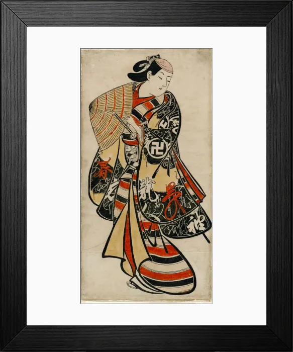 Framed Print : The Actor Takii Hannosuke as an effeminate youth, c. 1707. Creator: Torii Kiyonobu I Framed Print : The Actor Takii Hannosuke as an effeminate youth, c. 1707. Creator: Torii Kiyonobu I
