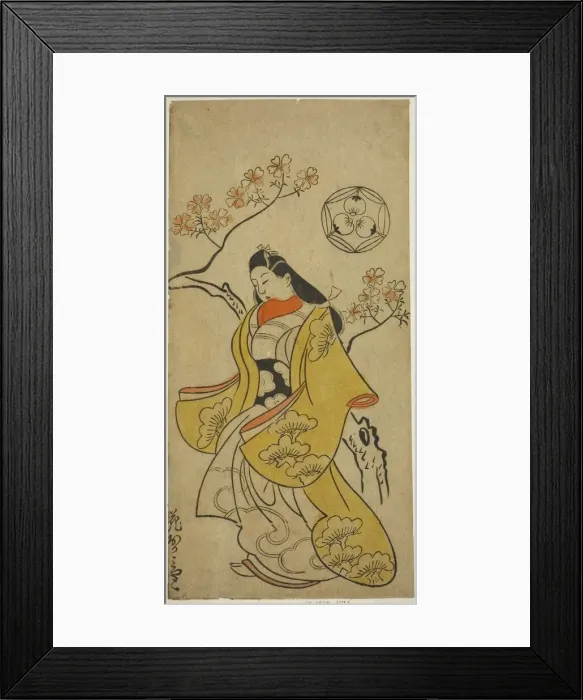 Framed Print : The Actor Hanaoka Miyako, c. 1700. Creator: Torii Kiyonobu I Framed Print : The Actor Hanaoka Miyako, c. 1700. Creator: Torii Kiyonobu I