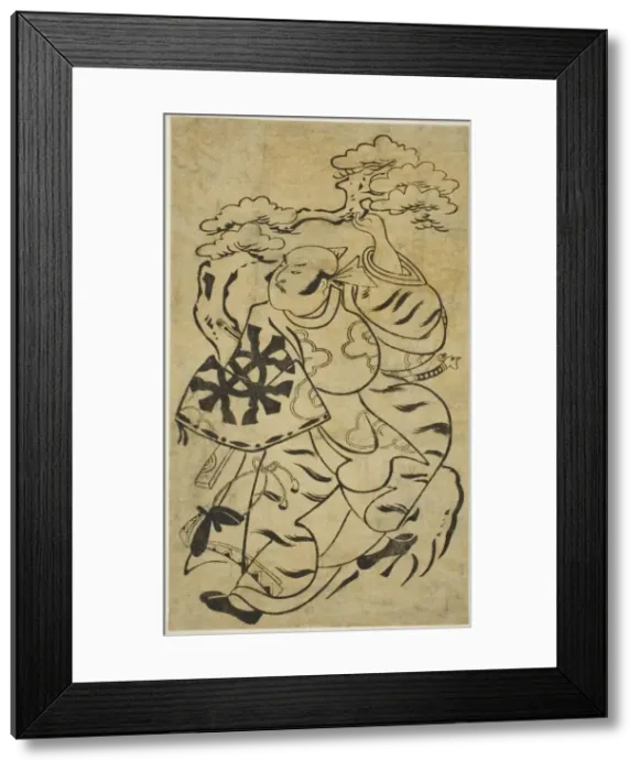 Framed Print : The Actor Nakamura Denkuro I, c. 1700. Creator: Torii Kiyonobu I Framed Print : The Actor Nakamura Denkuro I, c. 1700. Creator: Torii Kiyonobu I