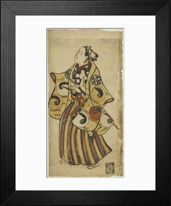 Framed Print : The Actor Nakamura Denkuro I, c. 1710. Creator: Torii Kiyonobu I Framed Print : The Actor Nakamura Denkuro I, c. 1710. Creator: Torii Kiyonobu I