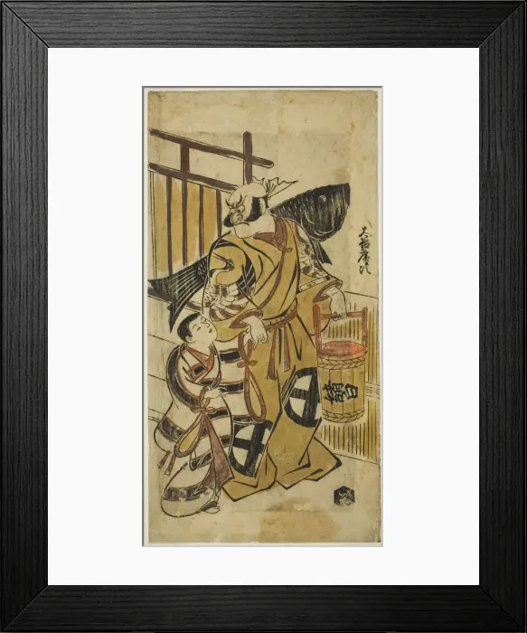 Framed Print : The Actor Otani Hiroji I as Asahina Saburo, c. 1723. Creator: Torii Kiyonobu I Framed Print : The Actor Otani Hiroji I as Asahina Saburo, c. 1723. Creator: Torii Kiyonobu I