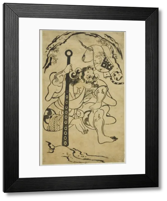 Framed Print : The actor Yamanaka Heikuro I as a demon, c. 1706. Creator: Torii Kiyonobu I Framed Print : The actor Yamanaka Heikuro I as a demon, c. 1706. Creator: Torii Kiyonobu I