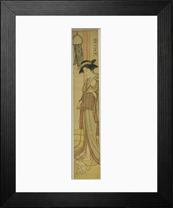 Framed Print : Dog (Inu), from the series Fashionable Twelve Signs of the Zodiac (Furyu juni shi) Framed Print : Dog (Inu), from the series Fashionable Twelve Signs of the Zodiac (Furyu juni shi)