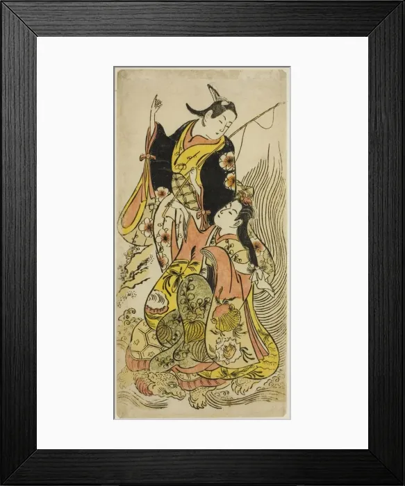 Framed Print : A Modern Version of Urashima Taro, 1730s. Creator: Torii Kiyomasu Framed Print : A Modern Version of Urashima Taro, 1730s. Creator: Torii Kiyomasu