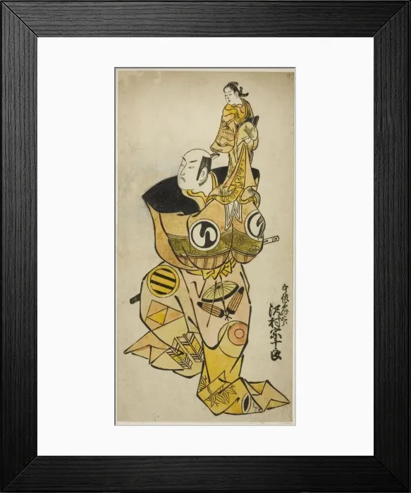 Framed Print : The Actor Sawamura Sojuro I as Usami no Saburo in the play Yukun Yoroi Soga Framed Print : The Actor Sawamura Sojuro I as Usami no Saburo in the play Yukun Yoroi Soga