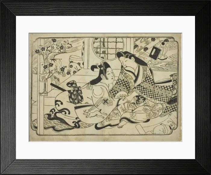 Framed Print : Dalliance, c. 1685. Creator: Sugimura Jihei Framed Print : Dalliance, c. 1685. Creator: Sugimura Jihei