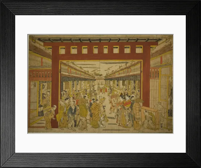 Framed Print : Nakanocho in the Yoshiwara, n. d. Creator: Okumura Masanobu Framed Print : Nakanocho in the Yoshiwara, n. d. Creator: Okumura Masanobu