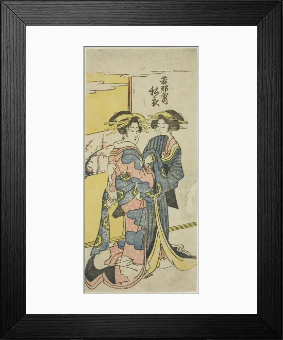 Framed Print : The Courtesan Nareginu of the Wakanaya, c. 1804 / 30. Creator: Kikugawa Eishin Framed Print : The Courtesan Nareginu of the Wakanaya, c. 1804 / 30. Creator: Kikugawa Eishin