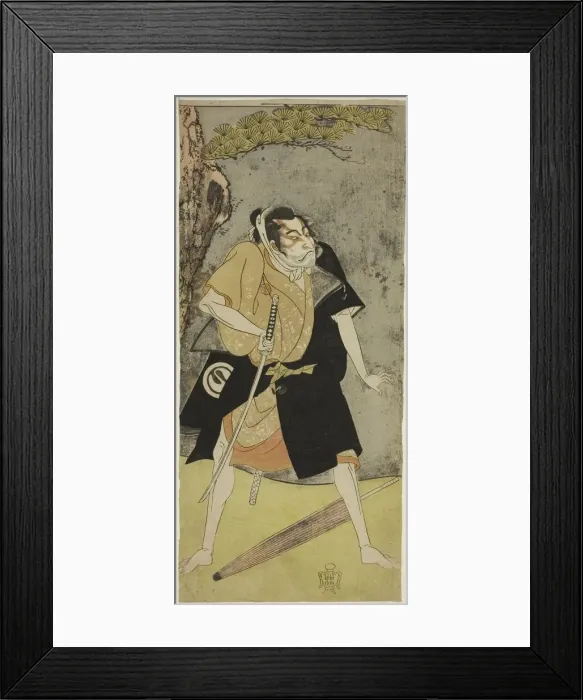 Framed Print : The Actor Sawamura Sojuro II as an Outlaw, c. 1769. Creator: Shunsho Framed Print : The Actor Sawamura Sojuro II as an Outlaw, c. 1769. Creator: Shunsho