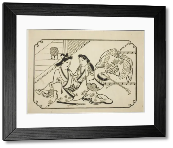 Framed Print : After a little music, from an untitled series of 12 erotic prints, c. 1673 / 81 Framed Print : After a little music, from an untitled series of 12 erotic prints, c. 1673 / 81