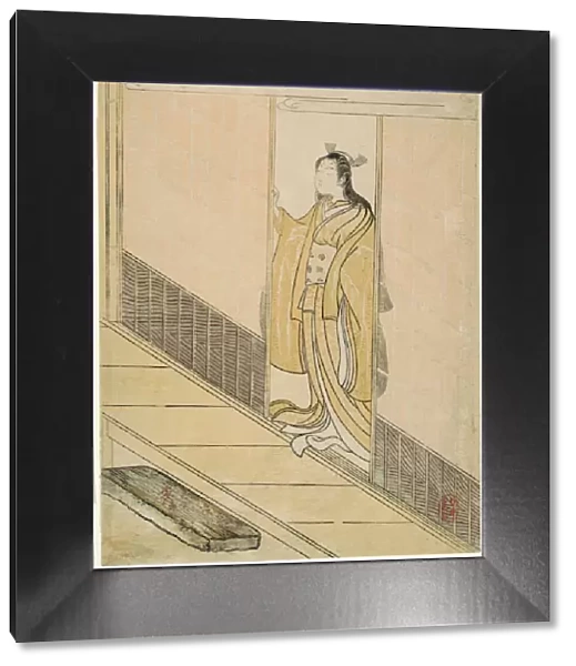 Parody of Kawachi-goe from 'Tales of Ise', 1765. Creator: Suzuki Harunobu