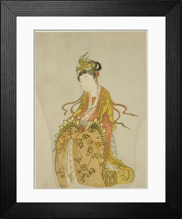 Framed Print : Incense That Revives the Image of the Dead - Lady Li, 1765. Creator: Komatsuya Hyakki