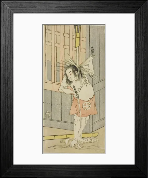 Framed Print : The Actor Otani Hiroji III, Possibly as Akaneya Hanshichi in the Play Fuji no Yuki Kaikei Soga... c Creator: Shunsho Framed Print : The Actor Otani Hiroji III, Possibly as Akaneya Hanshichi in the Play Fuji no Yuki Kaikei Soga... c Creator: Shunsho