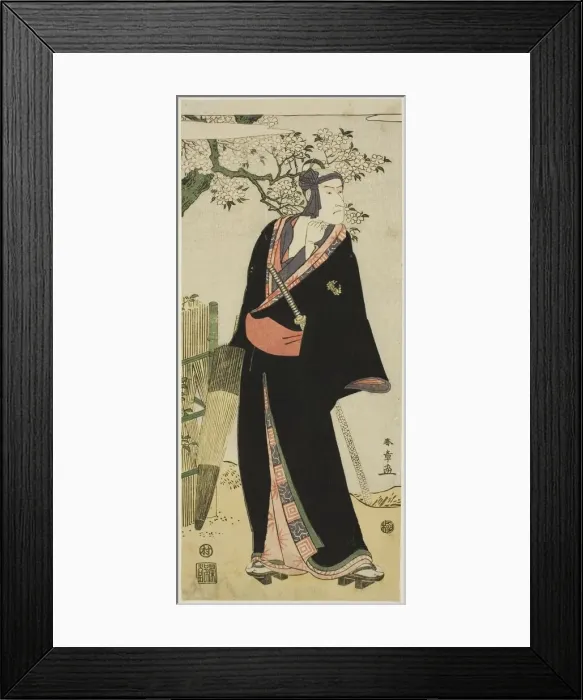 Framed Print : The Actor Ichikawa Komazo III as Sukeroku, 1793 or 1797 (?). Creator: Katsukawa Shun ei Framed Print : The Actor Ichikawa Komazo III as Sukeroku, 1793 or 1797 (?). Creator: Katsukawa Shun ei