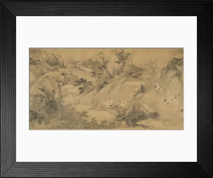 Framed Print : One Hundred Cranes, qing dynasty (1644-1912). Creators: Unknown, Shen Nanpin Framed Print : One Hundred Cranes, qing dynasty (1644-1912). Creators: Unknown, Shen Nanpin