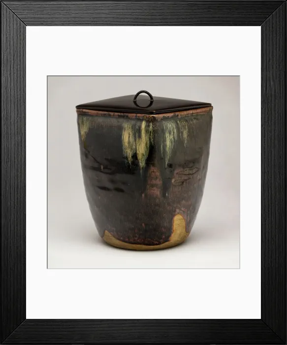 Framed Print : Takatori-Ware Water Jar (Mizusashi), 19th century. Creator: Unknown Framed Print : Takatori-Ware Water Jar (Mizusashi), 19th century. Creator: Unknown