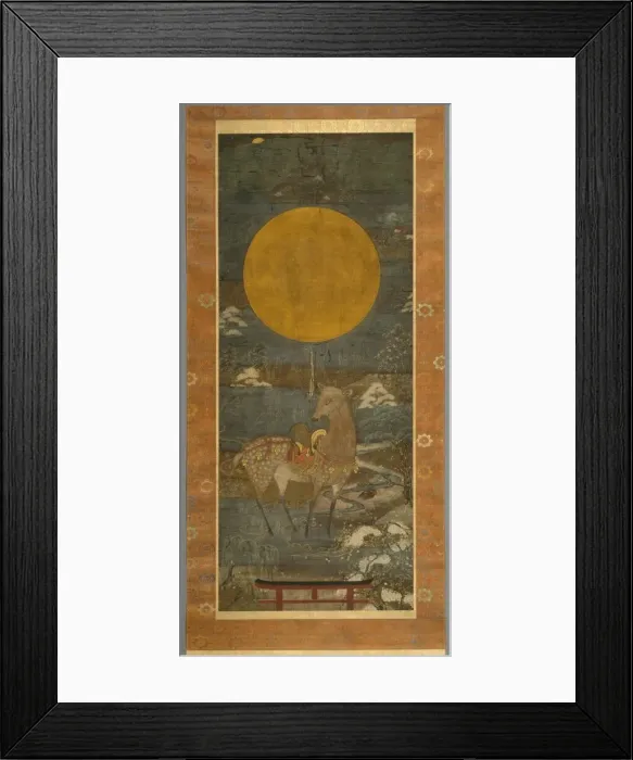 Framed Print : Kasuga Deer Mandala, 15th century. Creator: Unknown Framed Print : Kasuga Deer Mandala, 15th century. Creator: Unknown